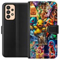 Pikkukuva 1 / 3: Yhteensopiva Lompakkokotelo Samsung Galaxy A33 5G Pokémon-kuvitus – Pikachu, Eevee ja Charmander värikkäässä designissa