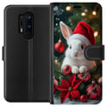 Miniatyrbillede 1 af 3: Kompatibel Tegnebogsetui til OnePlus 8 Pro Julekanin med nissehue sød kanin vinter røde dekorationer festlig kawaii jul hyggelige lys plakat