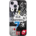 Miniatyrbillede 1 af 3: Kompatibel Mobilcover til Apple iPhone 14 Plus 67 meme six seven collage – viralt internetmeme i trendy 6–7-stil med moderne grafik og humoristisk ud