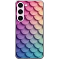 Pikkukuva 1 / 3: Yhteensopiva Puhelinkuori Samsung Galaxy S23 Suomuinen pastellikuvio, jossa on pehmeästi limittäisiä muotoja vaaleanpunaisen, violetin ja sinisen säv