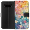 Miniatyrbillede 1 af 3: Kompatibel Tegnebogsetui til Samsung Galaxy S10+ Små blomster