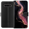 Miniatyrbillede 1 af 3: Kompatibel Tegnebogsetui til Samsung Galaxy S10+ Marmormønster luksusdesignsten