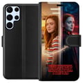 Pikkukuva 1 / 3: Yhteensopiva Lompakkokotelo Samsung Galaxy S22 Ultra 5G Max Mayfield jaetussa muotokuvassa arkisen valon ja Stranger Things -tyylisen pimeän rinnakka