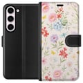 Miniatyrbillede 1 af 3: Kompatibel Tegnebogsetui til Samsung Galaxy S23 Blomster