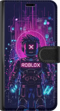 Pikkukuva 3 / 3: Yhteensopiva Lompakkokotelo Samsung Galaxy A52 5G Roblox Cyber Core Tehokas digitaalinen Roblox-design violetilla valaistuksella ja futuristisella ta