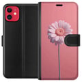 Miniatyrbilde 1 av 3: Kompatibelt Lommeboketui til Apple iPhone 11 Enkel rosa blomst på lys bakgrunn elegant minimalistisk design perfekt for en stilren look