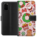 Miniatyrbilde 1 av 3: Kompatibelt Lommeboketui til Samsung Galaxy S20+ Fargerikt julemønster med nisser, godteri, kranser, pakker og morsomme detaljer, perfekt for sesonge