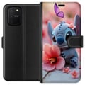 Miniatyrbillede 1 af 3: Kompatibel Tegnebogsetui til Samsung Galaxy S10 Lite Sød blå fantasivæsen med lyserød blomst og sommerfugl, romantisk forårsmotiv