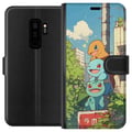 Miniatyrbillede 1 af 3: Kompatibel Tegnebogsetui til Samsung Galaxy S9+ City Trio tre glade små figurer i bymiljø med blå himmel og grønne træer, charmerende illustration