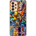 Miniatyrbild 1 av 3: Kompatibelt Mobilskal till Samsung Galaxy A53 5G Pokémon illustration – Pikachu, Eevee och Charmander i färgstark design