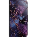 Miniatyrbilde 2 av 2: Kompatibelt Lommeboketui til Samsung Galaxy A03s Marmor Blå Lilla