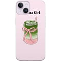 Pikkukuva 1 / 3: Yhteensopiva Puhelinkuori Apple iPhone 14 Plus Matcha Girl -kuvitus – kawaii-henkinen teen inspiroima design vaaleanpunaisella rusetilla