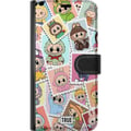Pikkukuva 3 / 3: Yhteensopiva Lompakkokotelo Xiaomi 12 Pro Cute Stamp Squad – söpö keräilyaihe, jossa on värikkäitä eläinasuihin pukeutuneita hahmoja ja leikkisä desi
