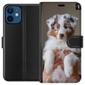Pikkukuva 1 / 3: Yhteensopiva Lompakkokotelo Apple iPhone 12 mini Suloinen pentu, jolla on siniset silmät ja pörröinen turkki – täydellinen koiranystäville, jotka hal