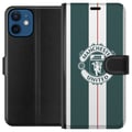 Miniatyrbilde 1 av 3: Kompatibelt Lommeboketui til Apple iPhone 12 Manchester United logo våpenskjold fotball klubb Premier League Red Devils plakat retro hvit grønn desig