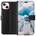 Miniatyrbillede 1 af 3: Kompatibel Tegnebogsetui til Apple iPhone 13 Pingvin med briller sjovt vinterdesign humoristisk kold stil med is hav og en trendy moderne følelse af