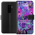 Miniatyrbillede 1 af 3: Kompatibel Tegnebogsetui til Samsung Galaxy S9+ Kpop dæmonjægere neonlys by lilla skær idolæstetik stemning