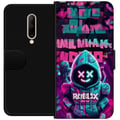 Miniatyrbild 1 av 3: Kompatibelt Plånboksfodral till OnePlus 7 Pro Neon Gamer coolt spelmotiv med huva neonljus och futuristisk gamingstil