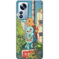 Pikkukuva 1 / 3: Yhteensopiva Puhelinkuori Xiaomi 12 Pro City Trio kolme iloista pientä hahmoa kaupunkiympäristössä, sininen taivas ja vihreitä puita, viehättävä kuvi