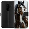 Miniatyrbillede 1 af 3: Kompatibel Tegnebogsetui til Samsung Galaxy S9+ Häst Djurmotiv Grafisk Design Natur Kraftfullt Motiv