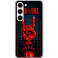 Pikkukuva 1 / 3: Yhteensopiva Puhelinkuori Samsung Galaxy S23 Rock &amp; Roll -design – Punainen ja musta kuvio klassisella hard rock -teemalla
