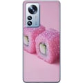 Miniatyrbild 1 av 3: Kompatibelt Mobilskal till Xiaomi 12 Pro Sushi poster rosa glitter kawaii Japanese food roll rice fish aesthetic mat design cute Japan art