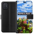 Miniatyrbillede 1 af 3: Kompatibel Tegnebogsetui til Samsung Galaxy A71 Minecraft-pixelverden Creeper gamingdesign