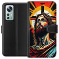 Pikkukuva 1 / 3: Yhteensopiva Lompakkokotelo Xiaomi 12 Jeesus ja Kortti - uskonnollinen motiivi syvällä symboliikalla
