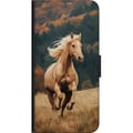 Miniatyrbild 2 av 2: Kompatibelt Plånboksfodral till Samsung Galaxy A20s Elegant häst som springer över höstfält med vackra färger och naturkänsla kraftfull detaljrik ill