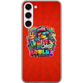 Pikkukuva 1 / 3: Yhteensopiva Puhelinkuori Samsung Galaxy S23+ Roblox-hahmo peliohjaimella ja sateenkaaren väreillä, eloisa pelidesign peliharrastajille