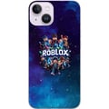 Pikkukuva 1 / 3: Yhteensopiva Puhelinkuori Apple iPhone 14 Plus Roblox-pelidesign avatarien kanssa, galaksitausta sinisen ja violetin sävyissä, suosittu Roblox-tyyli,