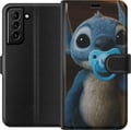 Pikkukuva 1 / 3: Yhteensopiva Lompakkokotelo Samsung Galaxy S21+ 5G Stitch & Napp - vauvateema söpöllä hahmolla