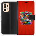 Pikkukuva 1 / 3: Yhteensopiva Lompakkokotelo Samsung Galaxy A33 5G Roblox-hahmo peliohjaimella ja sateenkaaren väreillä, eloisa pelidesign peliharrastajille