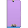 Miniatyrbilde 2 av 2: Kompatibelt Lommeboketui til Samsung Galaxy A03s Minions-illustrasjon med lilla og blå bakgrunn, humoristisk filmtema for fans av morsomme karakterer