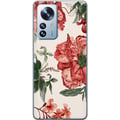 Pikkukuva 1 / 3: Yhteensopiva Puhelinkuori Xiaomi 12 Pro Punaiset kukat, kasviaihe vihreine lehtineen, elegantti tyyli sinulle, joka pidät luonnon väreistä