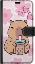 Miniatyrbillede 3 af 3: Kompatibel Tegnebogsetui til Apple iPhone 12 mini Kawaii Capybara Hjerte Anime Stil Sød Design Dyremotiv TikTok Populær Gave Pige