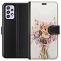 Miniatyrbillede 1 af 3: Kompatibel Tegnebogsetui til Samsung Galaxy A52s 5G Mobilcover med farverig blomsterbuket i romantisk stil