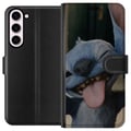 Pikkukuva 1 / 3: Yhteensopiva Lompakkokotelo Samsung Galaxy S23+ Stitch Söpö Alien - Sininen Suosikki Ulkoavaruudesta