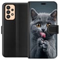Pikkukuva 1 / 3: Yhteensopiva Lompakkokotelo Samsung Galaxy A33 5G Kissa