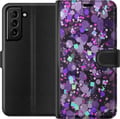 Pikkukuva 1 / 3: Yhteensopiva Lompakkokotelo Samsung Galaxy S21+ 5G Violetti Kimalle