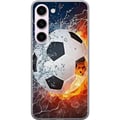 Pikkukuva 1 / 3: Yhteensopiva Puhelinkuori Samsung Galaxy S23 Jalkapallo Tuli
