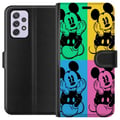 Miniatyrbilde 1 av 3: Kompatibelt Lommeboketui til Samsung Galaxy A52s 5G Disney Mikke Mus plakat popkunst fargerik tegnefilm retroserie Andy Warhol-stil klassisk figurkun