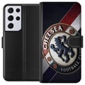 Pikkukuva 1 / 3: Yhteensopiva Lompakkokotelo Samsung Galaxy S21 Ultra 5G Chelsea FC:n 3D-tyylinen tunnus, jossa on sinisiä, valkoisia ja punaisia yksityiskohtia, jotk