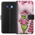 Miniatyrbild 1 av 2: Kompatibelt Plånboksfodral till Samsung Galaxy S8 Grön julfigur i rosa tomtedräkt rolig färgglad twist på klassisk juldyrkare för humoristisk look