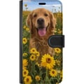 Pikkukuva 3 / 3: Yhteensopiva Lompakkokotelo OnePlus 8 Pro Golden Retriever Solrosfält Hundmotiv Natur Sommar Design