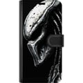 Pikkukuva 3 / 3: Yhteensopiva Lompakkokotelo Samsung Galaxy A33 5G Draamaattinen kuvitus Predator-naamiosta, jossa on metallisia tekstuureja, varjoja ja yksityiskohti