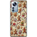 Miniatyrbild 1 av 3: Kompatibelt Mobilskal till Xiaomi 12 Pro Julmotiv illustration – Polkagrisar pepparkakor och färgglada julgodisar