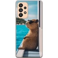 Miniatyrbilde 1 av 3: Kompatibelt Mobildeksel til Samsung Galaxy A53 5G Kapybara ved havet med solbriller, humoristisk sjarmerende design med avslappet feriestemning