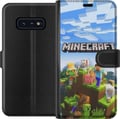 Miniatyrbillede 1 af 3: Kompatibel Tegnebogsetui til Samsung Galaxy S10e Minecraft-pixelverden Creeper gamingdesign