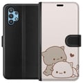Miniatyrbillede 1 af 3: Kompatibel Tegnebogsetui til Samsung Galaxy A32 5G Kawaii Søde Katte